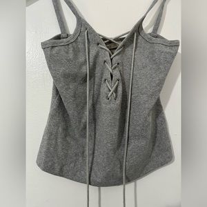 BNWT grey cropped tank top